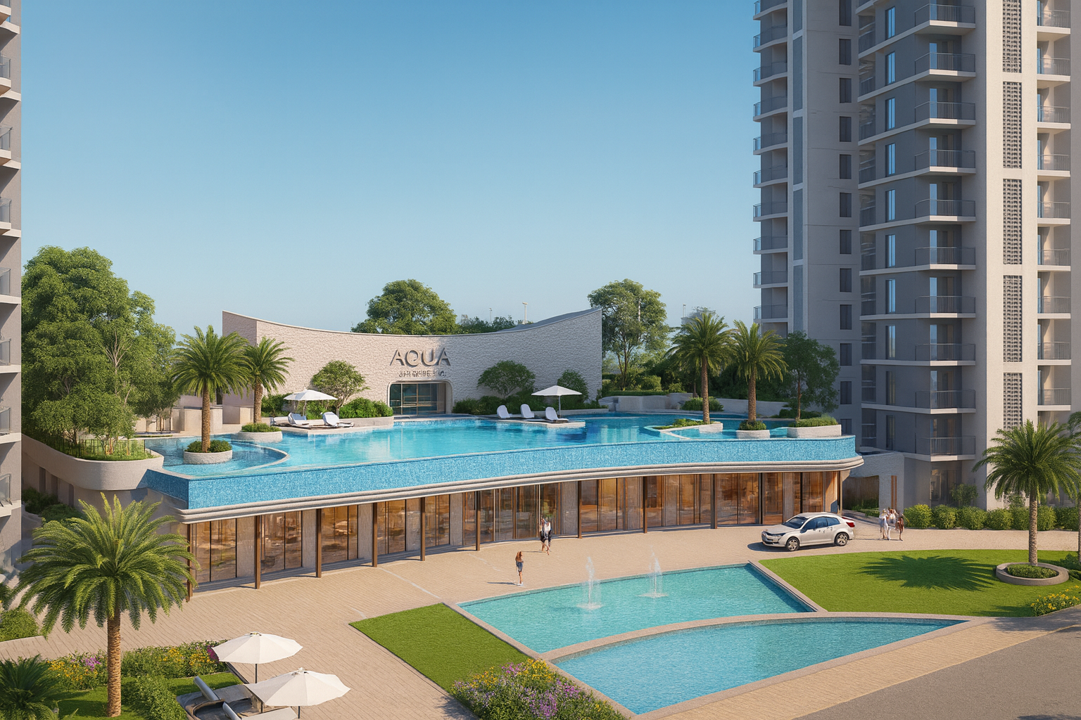 Ganga Nine Zero landscaped greens